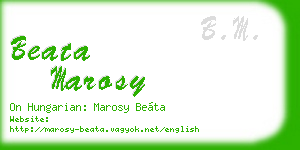 beata marosy business card