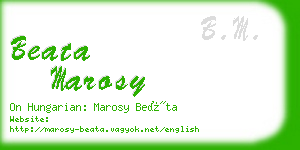 beata marosy business card